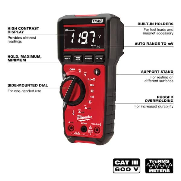 Milwaukee Digital Multimeter 2217-20 - The Home Depot Milwaukee Digital Multimeter 2217-20 - The Home Depot