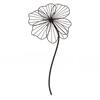 Lavish Home Distressed Brown Rustic Metal Wire Stemmed Flower Wall Art