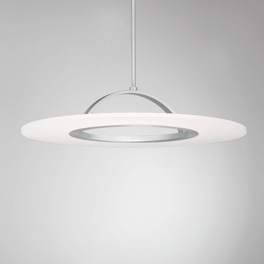 Elektron 20" Brushed Aluminum LED Drum Pendant Light