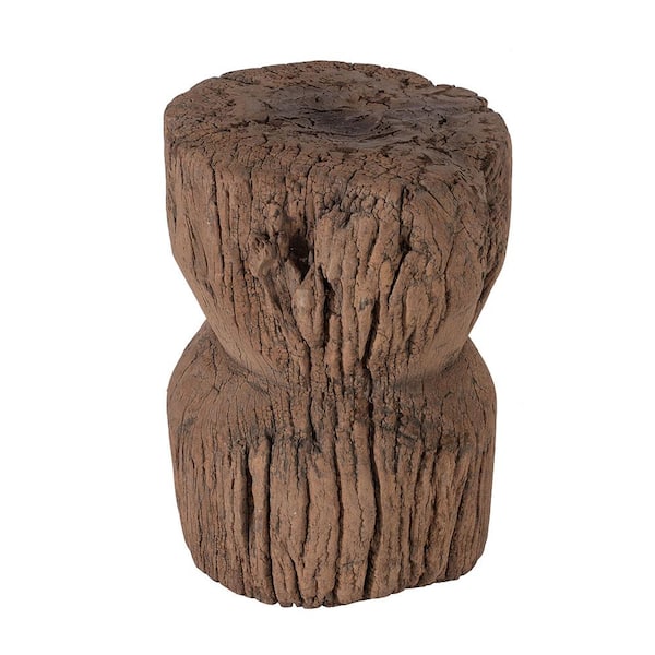 Seasonal Abode Inc 18 in. Brown Backless Wood Short (16-23 in.) Bar Stool