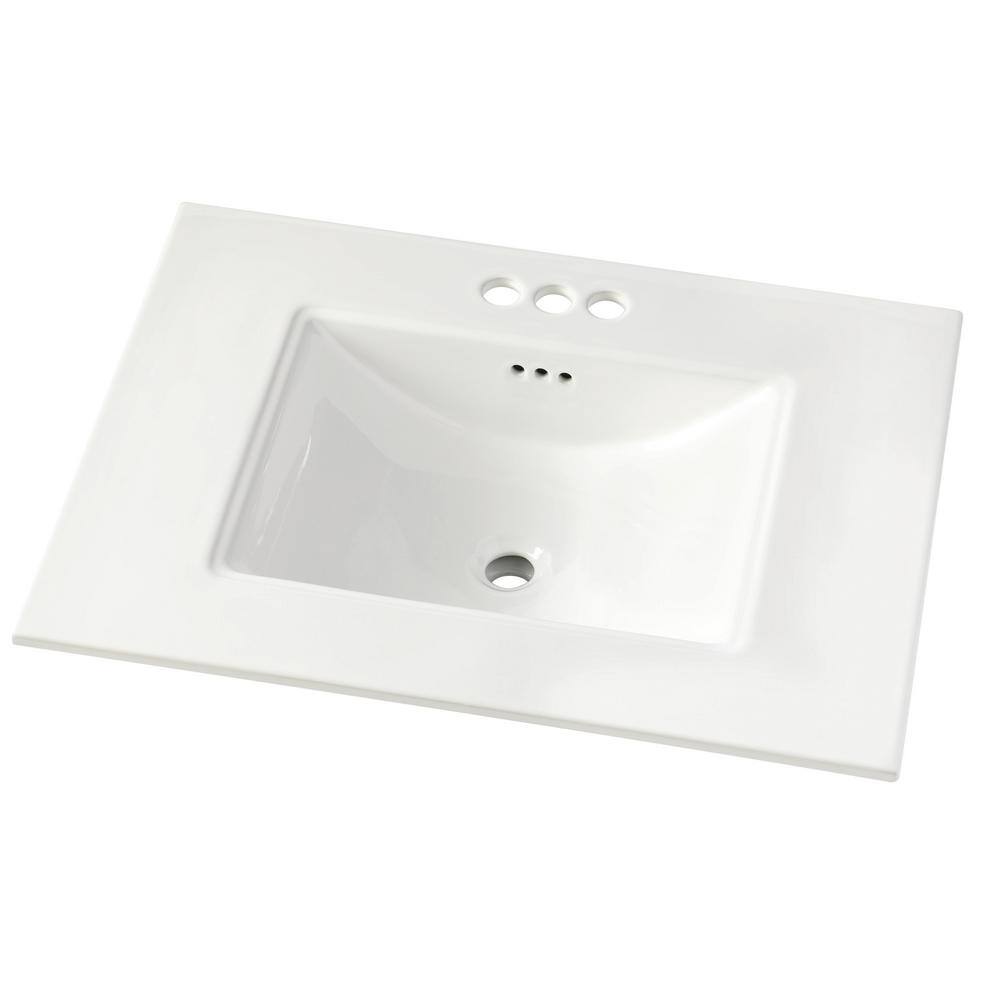 Reviews For Ronbow Essentials Aravo 31 In W X 22 In D Vitreous China Vanity Top In White Dt5031 W4 The Home Depot