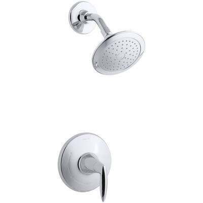 Alteo Rite-Temp 1-Spray 6.5 in. Fixed Shower Head in Polished Chrome (Valve Not Included)