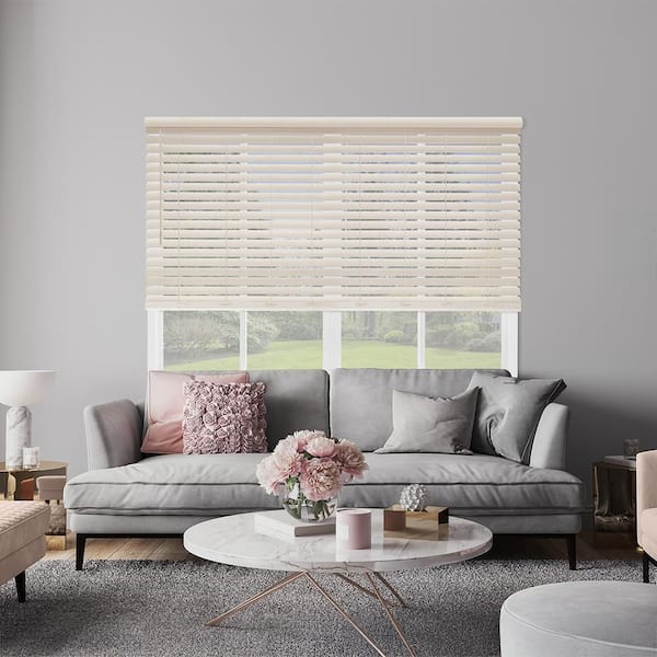Premium Cordless 2.5 in Faux Wood Blinds