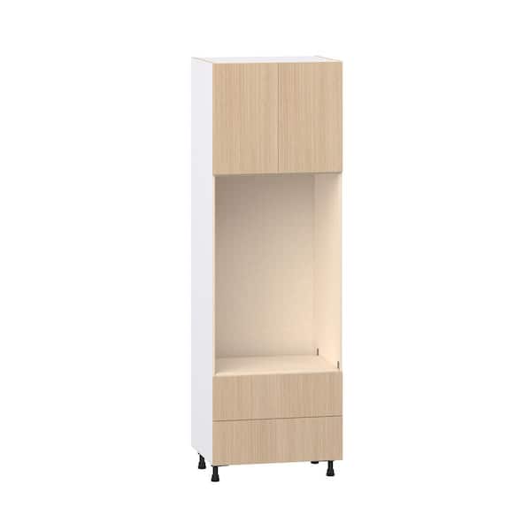 Timberline 30 in. W x 24.5 in. D x 94.5 in. H Shaker Assembled Pantry Micro/Oven Combo Kitchen Cabinet in Mojavi Oak