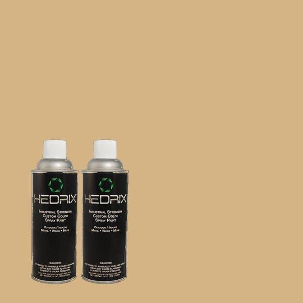 Hedrix 11 oz. Match of PPU7-20 Raffia Ribbon Semi-Gloss Custom Spray Paint (8-Pack)