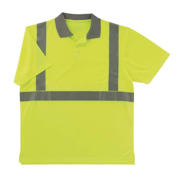 Ergodyne 4XL Hi Vis Lime Polo Shirt 