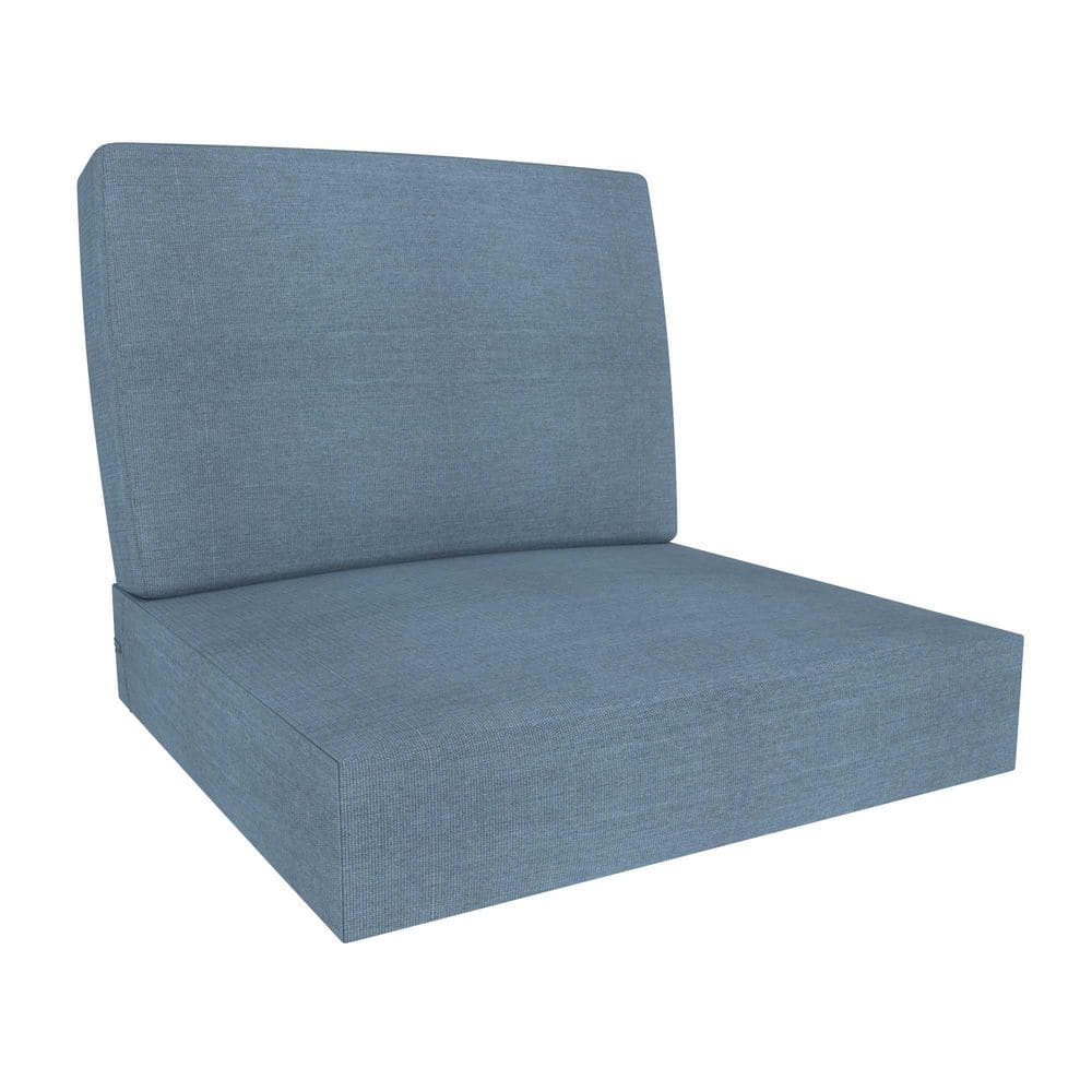 25 in W x 25.5  in D  Sunbrella Deep Seat Outdoor Replacement Cushion in Sky Blue price history on PriceWatchPro