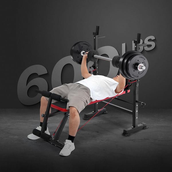 SKYSHALO Weight Bench, Multi-Functional Adjustable Weight Bench