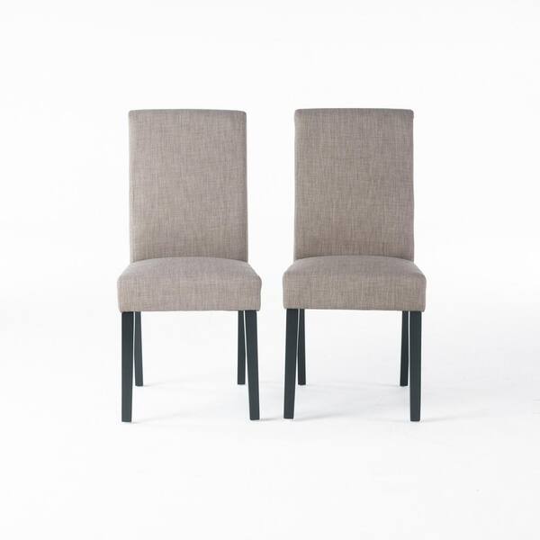 taupe fabric dining chairs