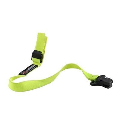 Lime Elastic Hard Hat Lanyard with Clamp