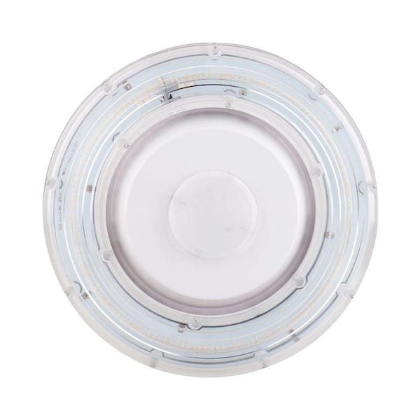 Euri Lighting 500-Watt Equivalent Integrated LED Weather Resistant White Canopy Light, 5000K
