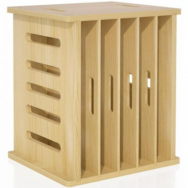 Natural Wood 6 Tier Cabinet Tray Divider Organizer Vertical Horizontal Kitchen Storage for Pots Pans Boards