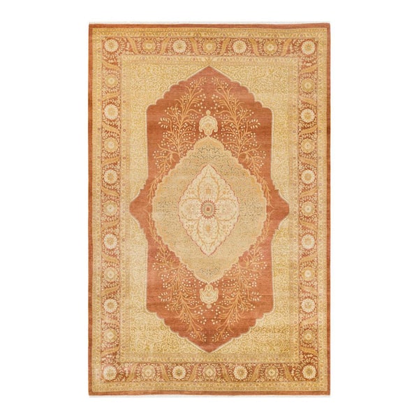 Mogul Brown 6 ft. x 9 ft. Oriental Wool Indoor Area Rug
