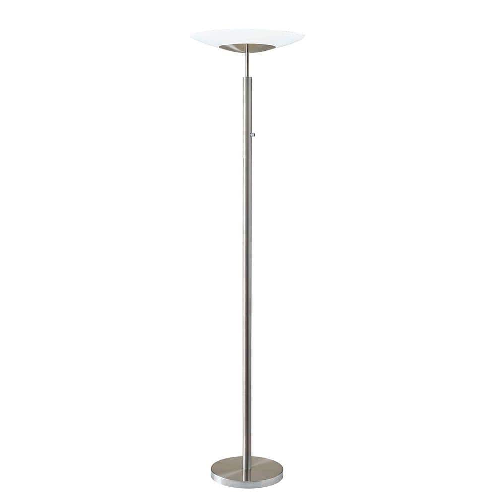 Adesso Stellar 72 in. Silver LED Torchiere 5127-22 The Home Depot
