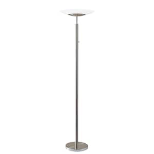 Stellar 72 in. Silver LED Torchiere
