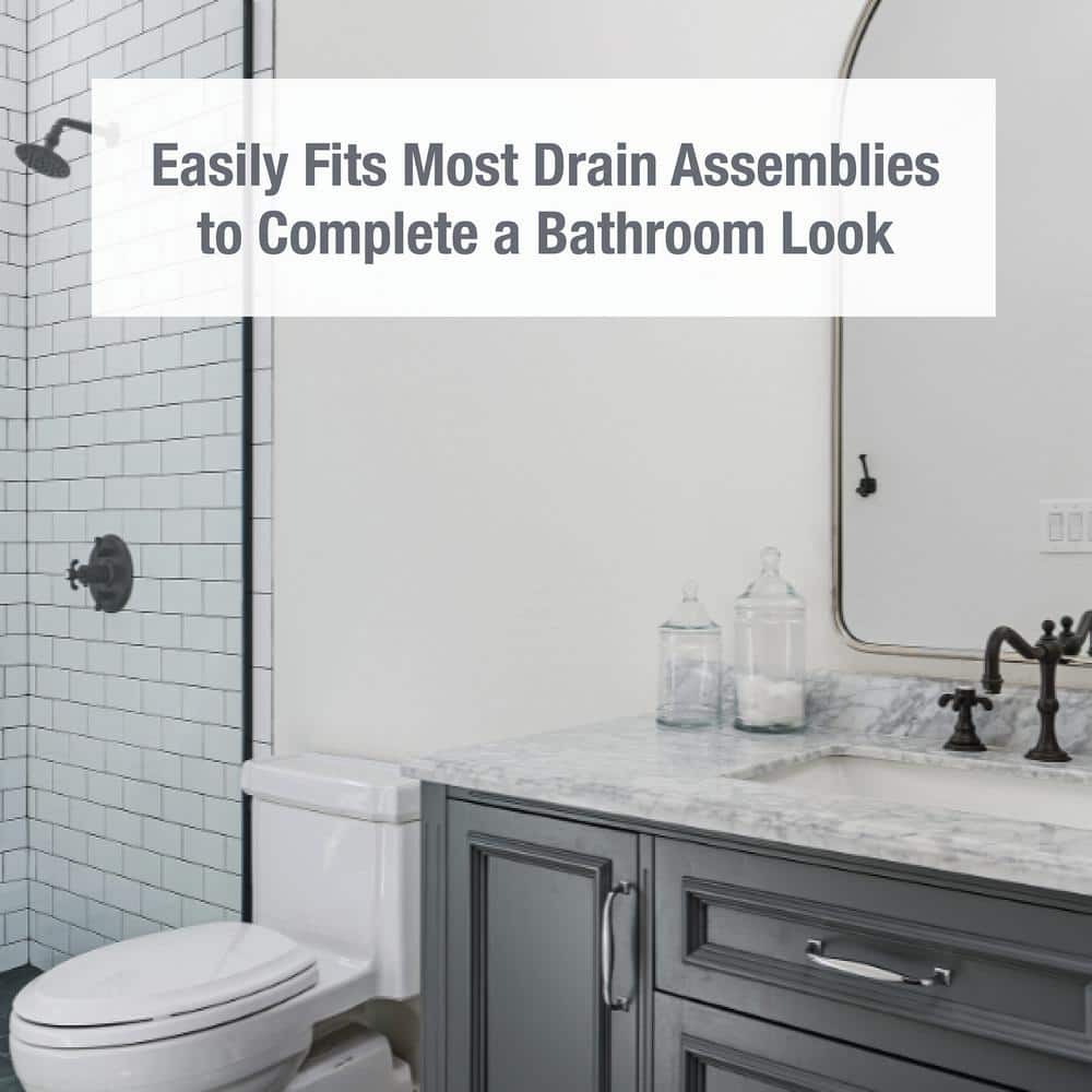Matte Black Plastic Bathroom Sink Pop-Up Stopper Replacement