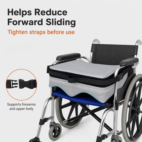 Numhew Wheelchair Lap Buddy Cushion, S-Shaped Safety Positioning