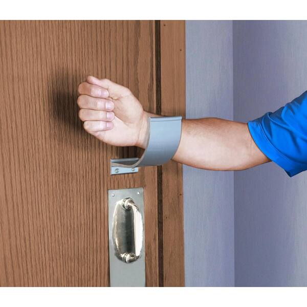 Silver M-D Building Products 55402 Hands Free Arm Operated Door Pull 