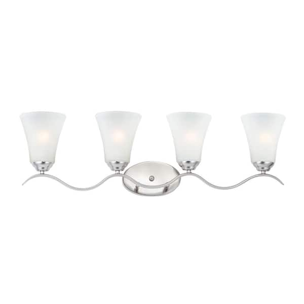 Maxim Lighting Vital 41 in. 4 Light Satin Nickel Bath Vanity Light ...