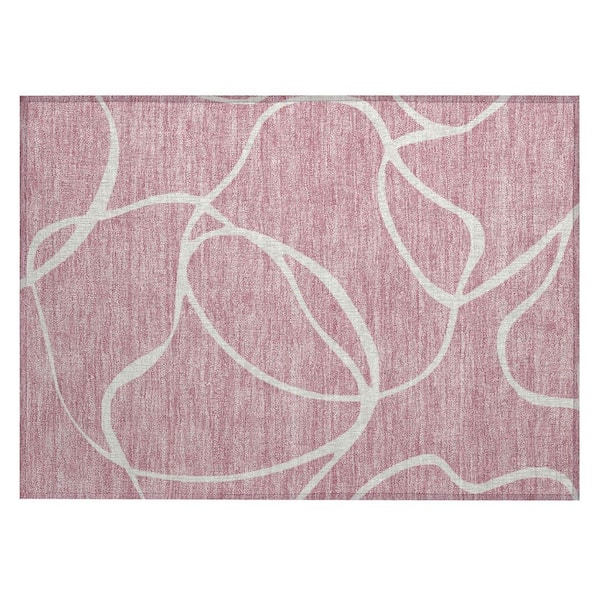 Chantille Machine Washable Indoor/Outdoor Abstract ACN999 Pink 1 ft. 8 in. x 2 ft. 6 in. Area Rug