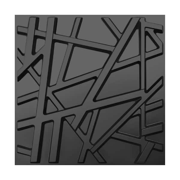 33 Pack Black 3D Textured Wallpaper Panel