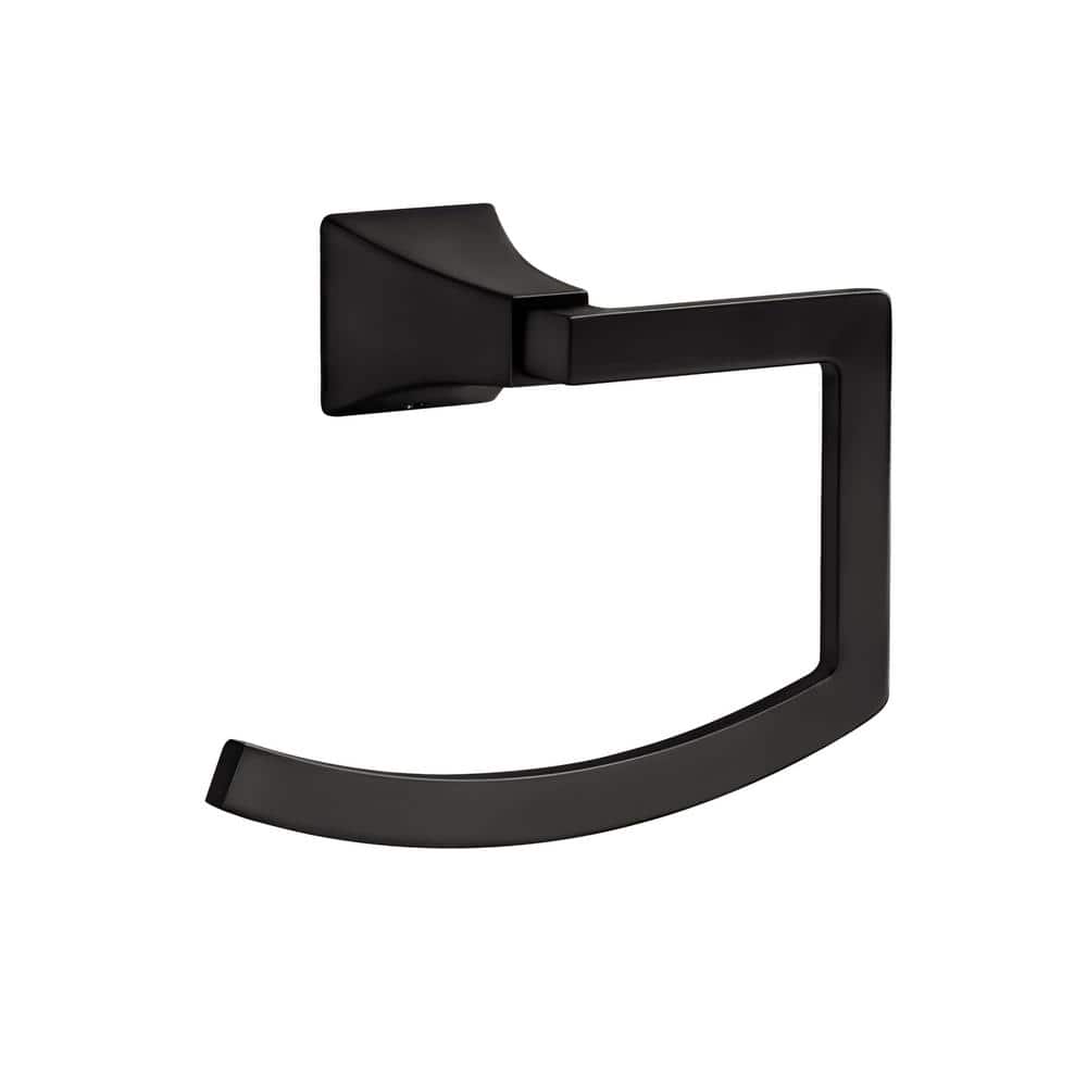 Vilamonte Matte Black Wall Mounted Modern Open Towel Ring