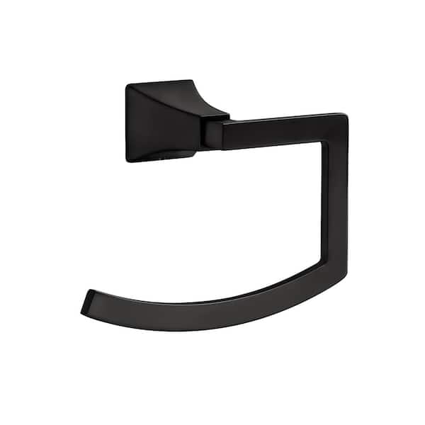 Vilamonte 6-5/8 in. Wall Mounted Towel Ring in Matte Black