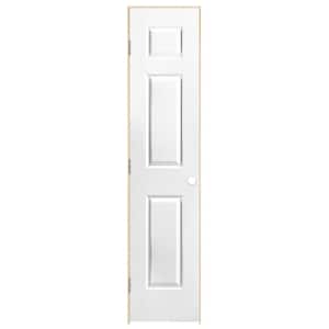 18 in. x 80 in. 6-Panel Left-Handed Hollow-Core White Primed Composite Single Prehung Interior Door
