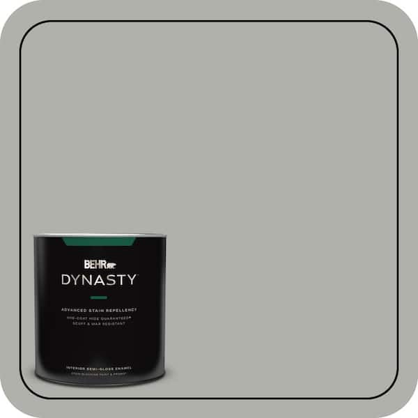 BEHR DYNASTY 1 qt. #BNC-06 Urban Putty Semi-Gloss Enamel Interior Stain-Blocking Paint and Primer