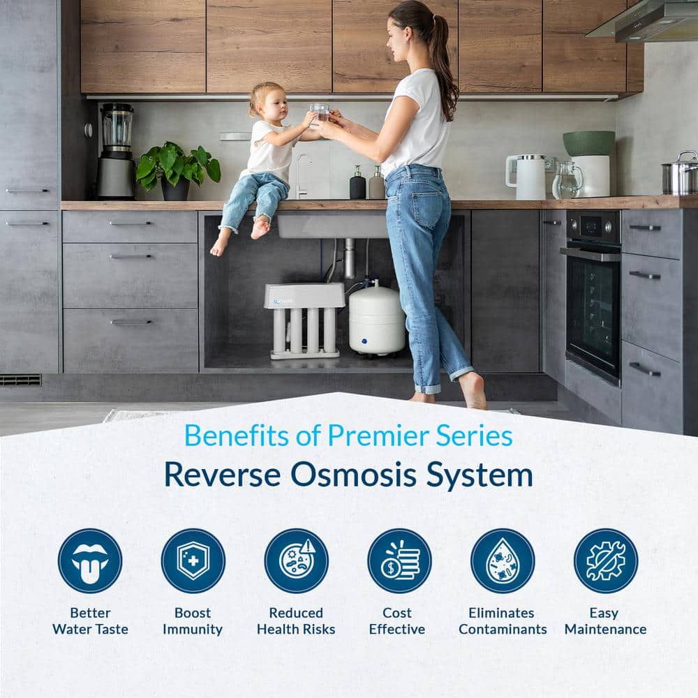Aquasure Premier 75 GPD Under-Sink Reverse Osmosis System with Brushed Nickel Faucet