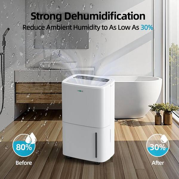 Edendirect 150 pt. 7,000 sq. ft. Dehumidifier in. White with