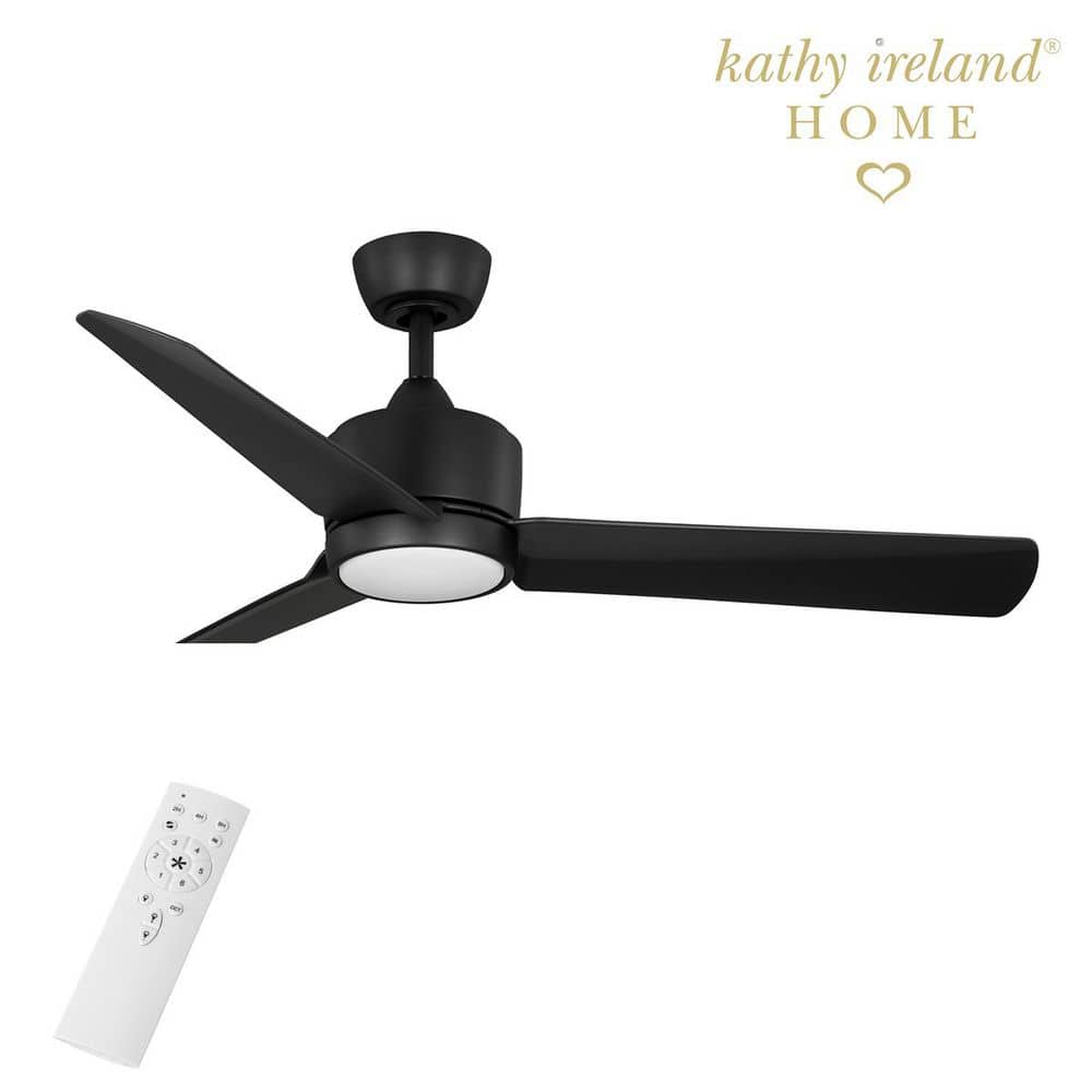 52 in. Captiva Indoor/Covered Outdoor Matte Black Downrod Ceiling Fan with Adjustable LED Light, DC Motor, and Remote price history on PriceWatchPro