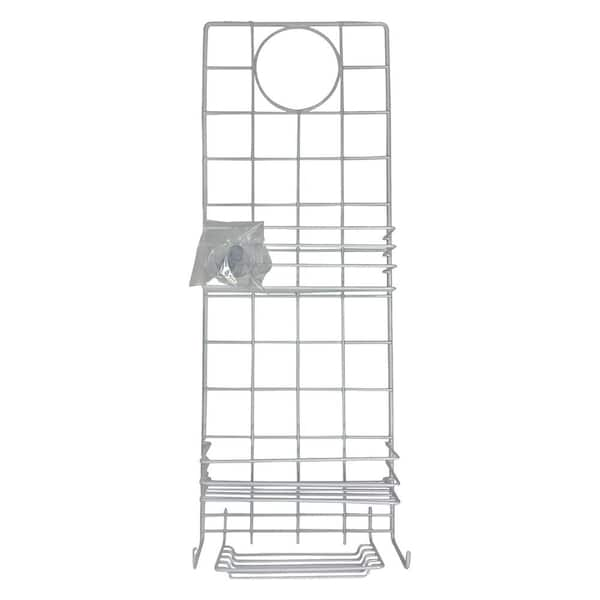 Shower Caddy in White-Coated Steel