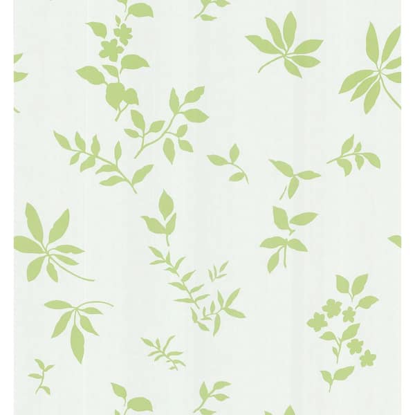 Brewster 8 in. W x 10 in. H Silhouette Leaves And Flowers Wallpaper Sample-DISCONTINUED