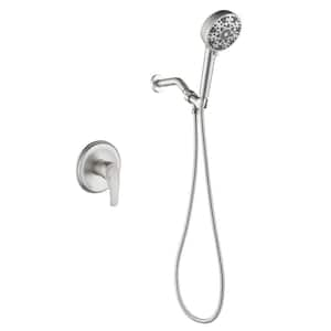 Ami Single Handle 7-Spray Tub and Shower Faucet 1.8 GPM in. in Brushed Nickel (Pressure Balance Valve Included)