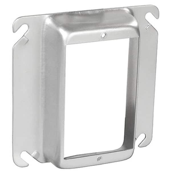 Southwire 4 in. W Steel Gray 1-Gang 1 in. Raised Square Cover for 1 Device (1-Pack)