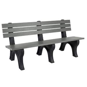 Aurora 6 ft. 3-Person Coastal Teak Recycled Plastic Outdoor Traditional Park Bench