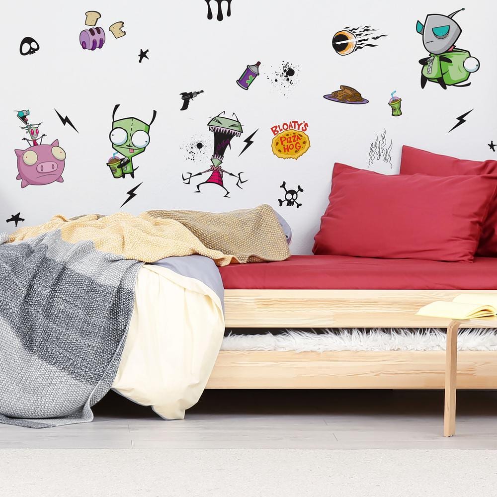 Invader Zim Green and Black Peel and Stick Wall Decals