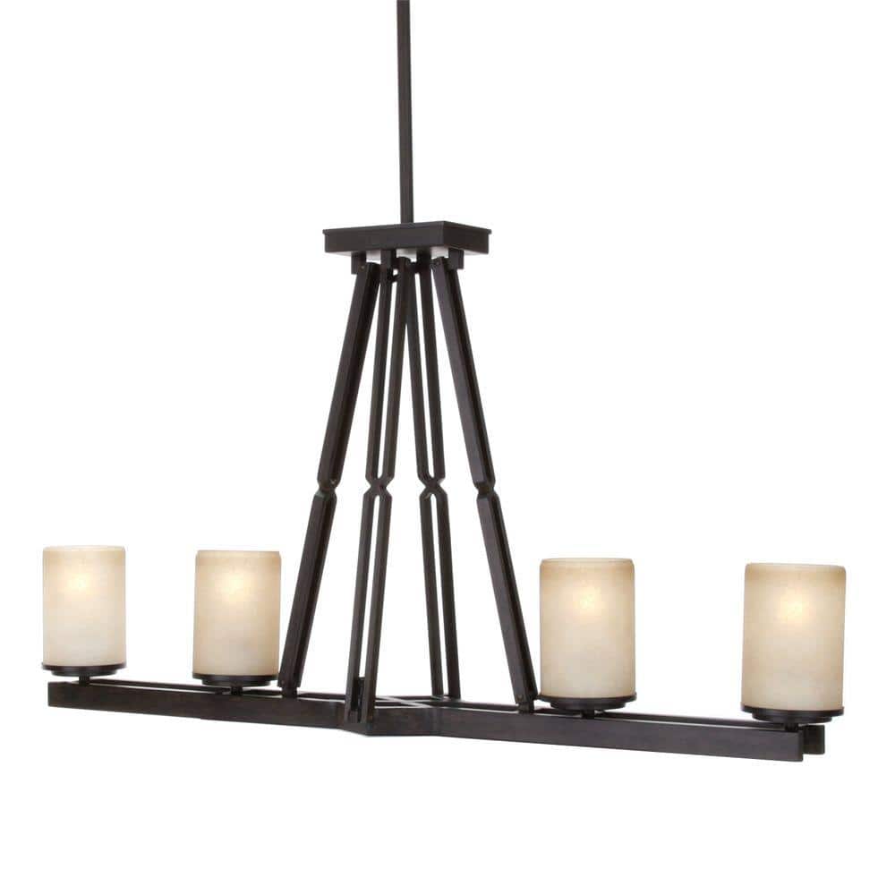 Hampton Bay Alta Loma 4-Light Dark Ridge Bronze Island Light 27154