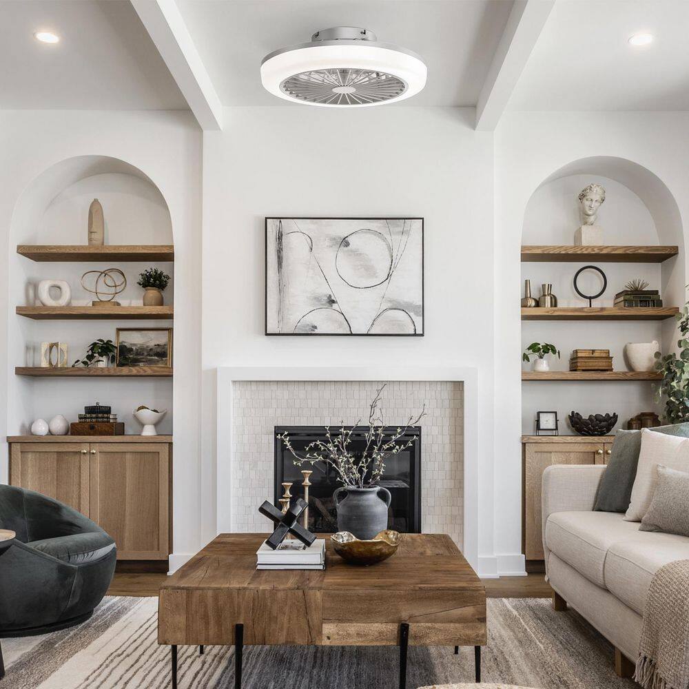 11 in. Indoor White Downrod Mount Ceiling Fan with 3-Color LED Light Kits and 6-Speed DC Remote Control price history on PriceWatchPro