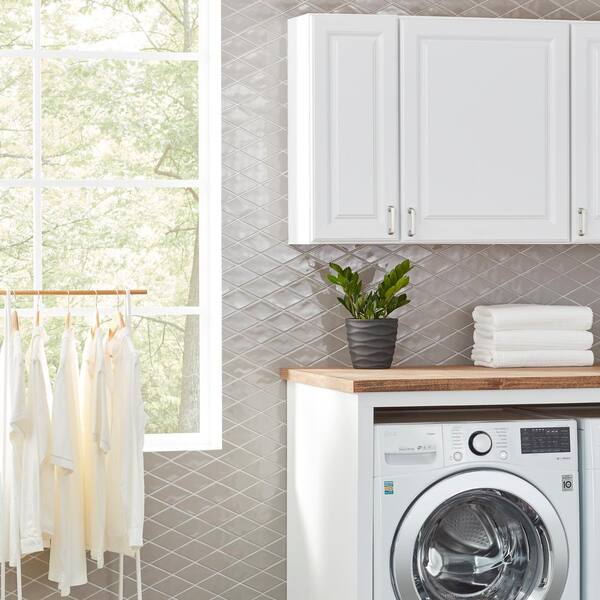 Marazzi LuxeCraft Handmade White Rhombus 3 in. x 6 in. Glazed Wall Ceramic Tile (5.04 sq. ft./Case)* Marazzi LuxeCraft Handmade White Rhombus 3 in. x 6 in. Glazed Wall Ceramic Tile (5.04 sq. ft./Case)*