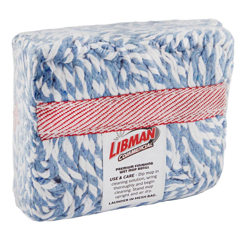 Libman Large String Mop Blended Rayon Looped-End Wet Mop Head (Blue ...