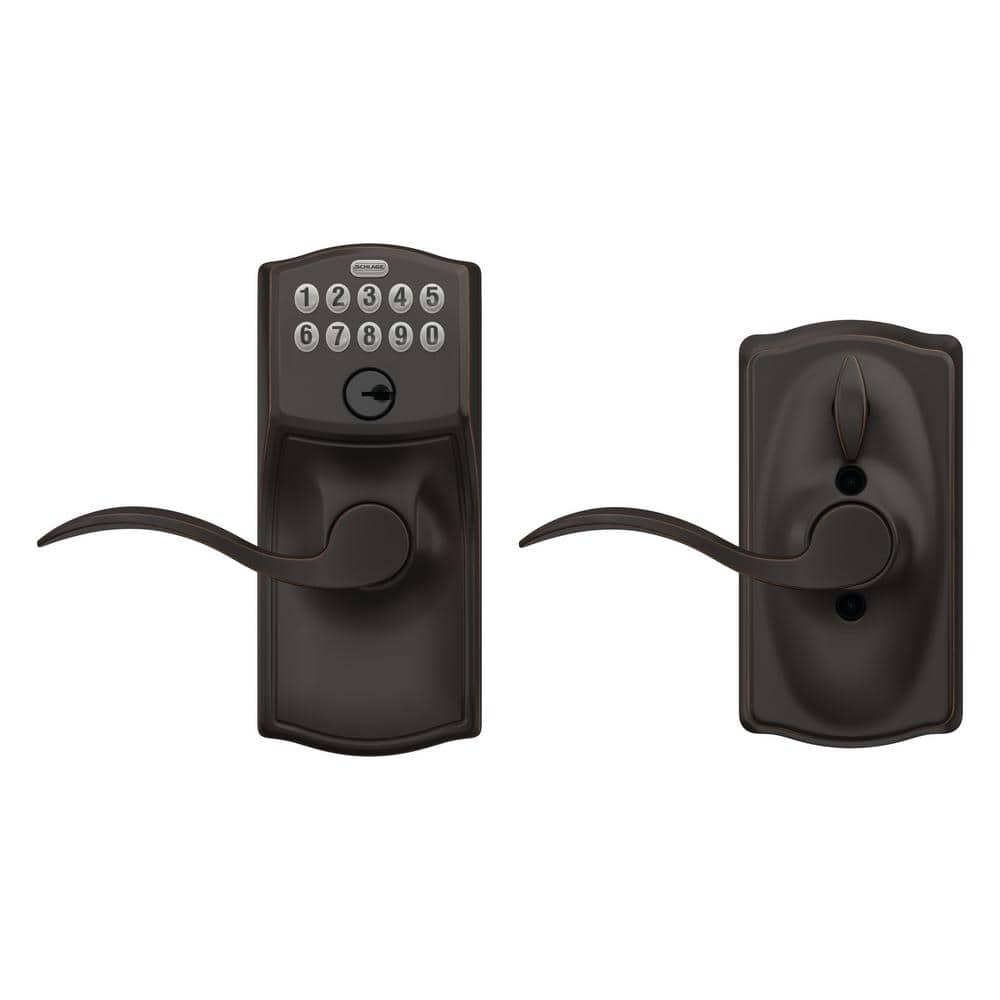 Aged Bronze Electronic Keypad Entry Lever Lock