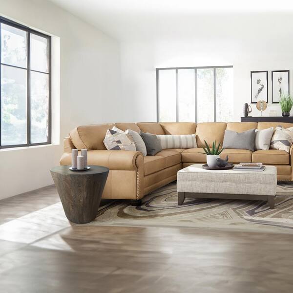 The Urban Port 24 in. Gray Round Wood End Table with Flat Base UPT