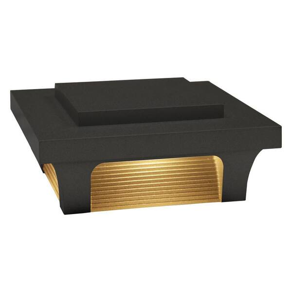 Deckorators Luna 2.5 in. x 2.5 in. Matte Black Low Voltage Post Cap
