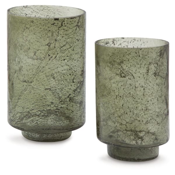 Signature DESIGN BY ASHLEY Clarkton Green Candle Holder (Set of 2)