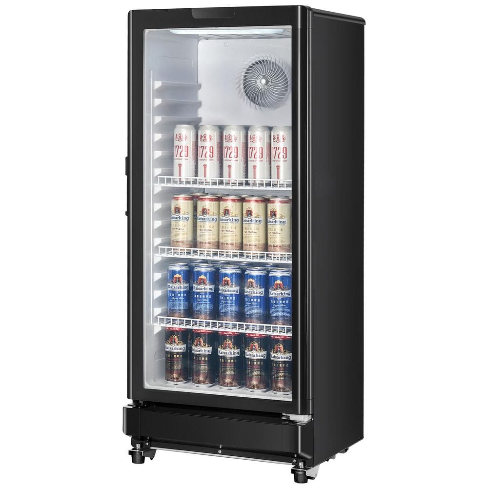 Commercial Merchandiser Refrigerator, 5.7 cu. ft., Glass Door, 3 Shelves, LED Light, Black for Commercial Use price history on PriceWatchPro
