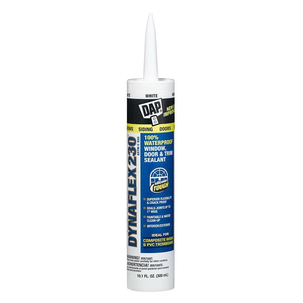 DAP Dynaflex 230 10.1 oz. White Premium Elastomeric Exterior/Interior  Window, Door and Trim Sealant 18275 - The Home Depot