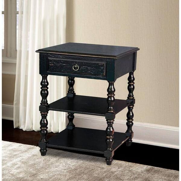 Pulaski Furniture Antique Holborn Black Storage Side Table