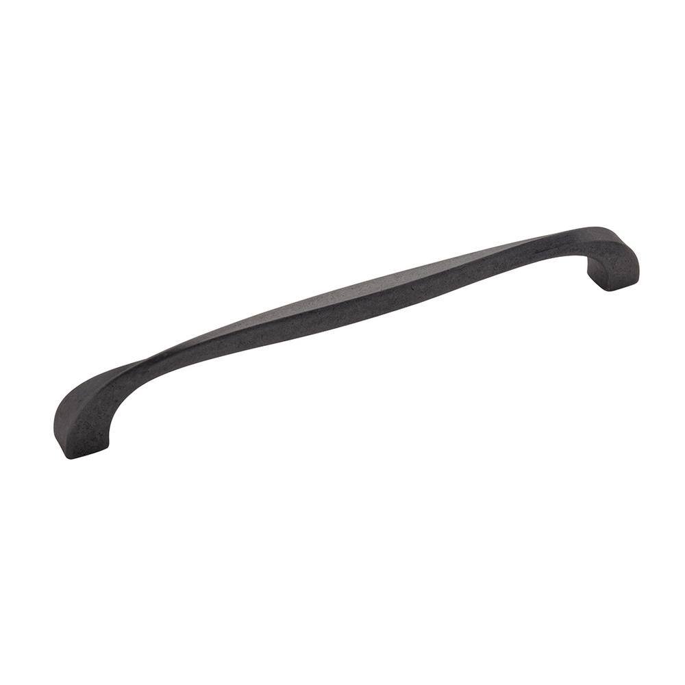 HICKORY HARDWARE Twist 813/16 in. (224 mm) Black Iron Pull (5